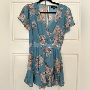 Trixxi Blue Floral Romper